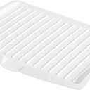 Kitchen Utility Draining Board, Light Weight, Space Efficient, Water Drain (White)