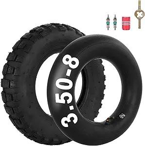 3.50-8 Tire with Inner Tube with TR87 Angled Valve Stem | Compatible with Monkey Bikes Z50s Z50As Z50Rs Z50RDs Mini Trail Bikes, Inner Tube Replacement for Off-Road Bikes