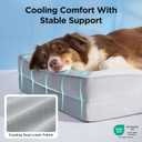 Bedsure Cooling Dog Beds Large Sized Dog - Orthopedic Large Dog Cooling Bed Washable, Dogs Couch Sofa with Waterproof Removable Cover, Pet Bed with Nonskid Bottom, Cooling Grey, 35"