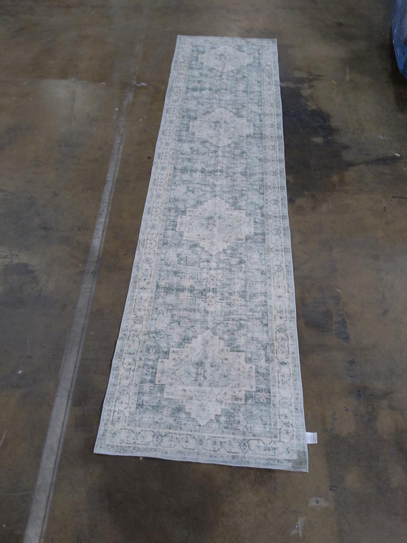 RUUGME Washable 3X12 Runner Rugs - Large Boho Rugs for Living Room Stain Resistant Carpet Vintage Tribal Rugs for Bedroom Kitchen Bathroom Non Slip Backing Home Decor Floor Decoration Mat 3X12 Beige