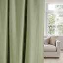 NICETOWN Waffle Weave Linen Sage Green Curtains for Bedroom, Privacy Farmhouse Drapes Light Filtering Window Treatments for Living Room, W52 x L84, 2 Panels