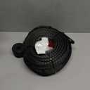 TYT Synthetic Winch Rope Kit - 3/8" x 92' with 27000 lbs Strength, Protective Sleeve, Heavy Duty Hook and Safety Pull Strap for Off-Road 4x4 Vehicles (Black)