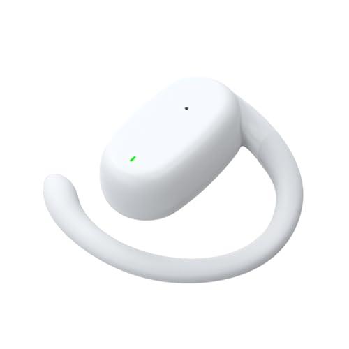 WooAwesome Open Ear Headphones - 120 Days Standby Time - 24H Playtime - Control Music, Phone Calls & Volume with Built-in Remote. Wireless Earbuds. Left Ear ONLY (White)