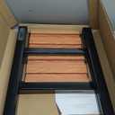 GameGem 3 Step Ladder, Aluminum Folding Step Stool with Anti-Slip Sturdy and Wide Pedal, Lightweight Portable Stepladder for Home and Kitchen Use Space Saving, 330 lbs, Black Woodgrain