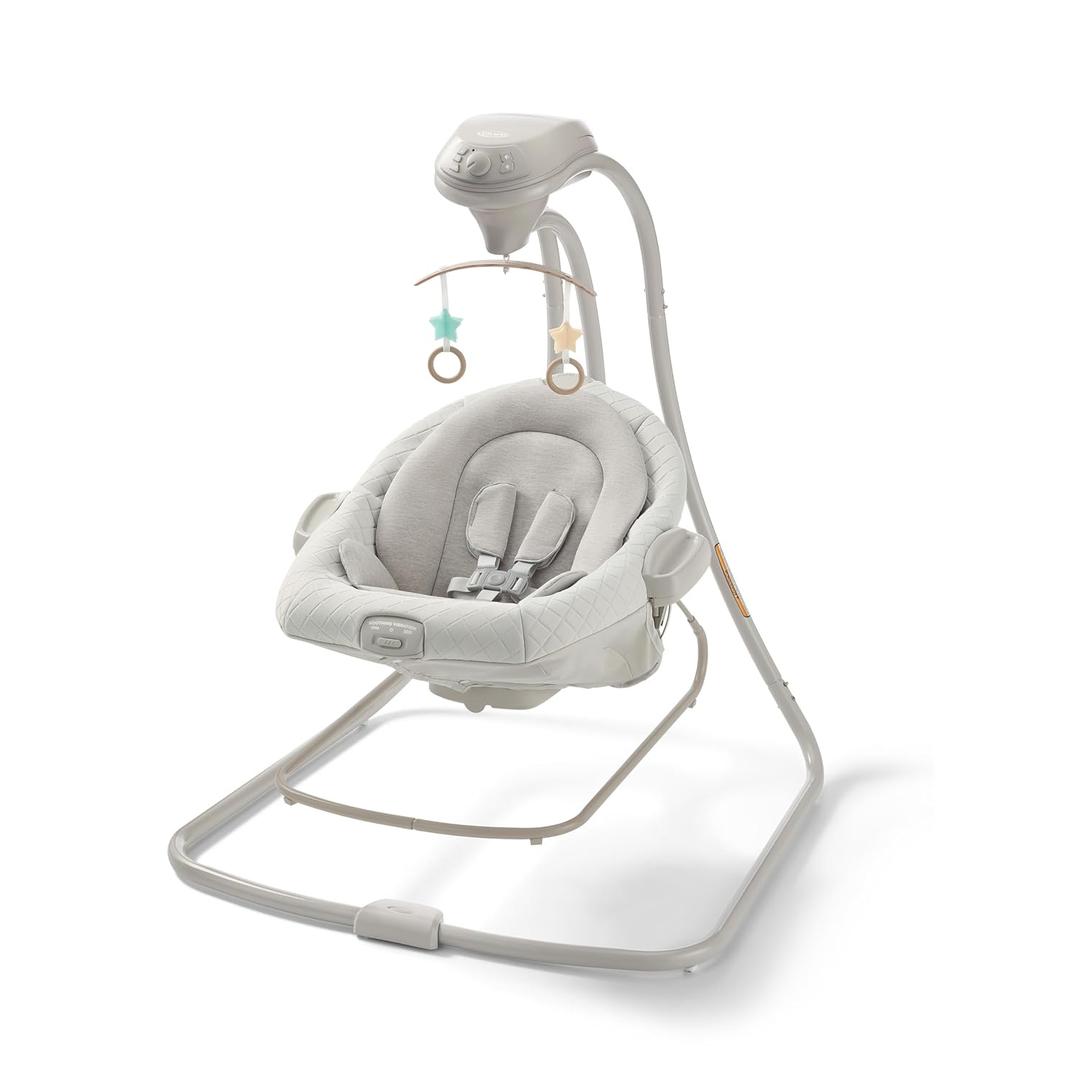 Graco DuetConnect LX Baby Swing and Bouncer - 2-in-1 Infant Swing and Baby Rocker, Newborn Essential, Gifts for New Parents