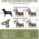 SlowTon No Pull Dog Harness - Heavy Duty Dog Harness and Leash Set for Medium Large Dogs, Reflective Tactical Harness with Soft Padded and Front Clip for Easy Walk and Training (Green XL)