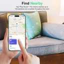 Air Tracker Tag Works with Apple Find My (iOS Only) Includes Replaceable Battery, Bluetooth Smart Item Locator Key Finder for Keys, Luggage, Wallet, Pet, Car, Bike (White, 4-Pack)