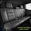 DiffCar® for Toyota Tacoma Seat Covers: 2016-2023 Double Cab, Full Set Faux Nappa Leather Truck Accessories for Tacoma 3rd Gen, Custom Fit Front Rear Row Car Seat Protectors for Tacoma TRD, Black