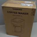 Ihomekee Coffee Maker, Programmable Drip Coffee Maker 12 Cup, Regular & Strong Brew Drip Coffee Machine with Iced Coffee Function for Home and Office, Black & Stainless Steel (Black, Silver)
