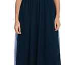Women's Elegant Sleeveless Deep V Neck Mesh Ruffle Long Formal Party Evening Dress XL