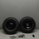 4.00-6 Flat-Free Solid Tire and Wheel 13" Wheelbarrow Tire by Cenipar With 3/4" & 5/8" Grease Bushing and 1.75" Centered Hub 4.00-6 tire and wheel for Garden Cart Trolley Hand Truck, 2 PC