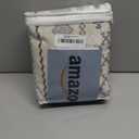 Grey Boho Shower Curtain for Bathroom,Beige Linen with Striped Print and Twine-Inspired Woven Center,72" W x 72" L