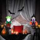 2 Pack Halloween Curtain Buckle Doll Witch Zombie Gnome Curtain Tieback Hold Back Fastener for Window Home Hotel Room Decoration