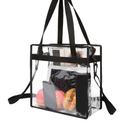 2 Pack BAGAIL Clear Bags Stadium Approved Clear Tote Bag with Zipper Closure Crossbody Shoulder Bag with Adjustable Strap(12x12x6in) 