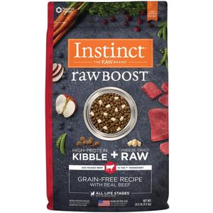 Instinct Raw Boost, Natural Dry Dog Food with Freeze Dried Pieces, High Protein, Grain Free Recipe - Real Beef, 20 lb. Bag (20 Pound (Pack of 1))