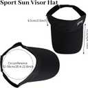 Sport Sun Visors Hats for Women Men Adjustable Cooling Athletic Visors Empty Sun Top Hat for Tennis Ball Golf Cycling Running
