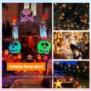 2 x C7 LED Christmas Lights, 12FT Black Wire with 12 Orange Vintage Bulbs, Outdoor Indoor Hanging Lights for Porch, Garden, Backyard, Balcony, Holiday Party Dcor