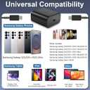 45W Super Fast Charger USB C Android Phone Type C Charger Fast Charging Block with 6.6FT Cord for Samsung Galaxy S26/S26 Ultra/S26+/S25 Ultra/S25/S24 Ultra/S24/S23 Ultra/S22/S21/S20/Note 10, Black