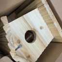 STARSWR Bluebird Feeder Outside,Mealworm Bird Feeder for Outdoors Squirrel Proof Hanging Birdhouse Feeder Wooden Bird House Feeder for CardinalFinch