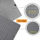 Grounding Mat Cotton Grounding Pad for Bed, Grounding Sheet Anti-Slip Mat Pad with Cotton & Silver Fiber, with 15ft Grounding Cord for Sleep for Stress Relief Sleep Improvement 23 * 35in (Gray)