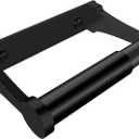 D&Joy Bathroom Toilet Paper Holder, Matte Black Wall Mount Toilet Paper Roll Holder with Spring Loaded Roller, Aluminum Self-Adhesive Toilet Tissue Holder 5-inch TP Holder for Bathroom Kitchen