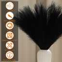Suncalla 72 Pcs Black Pampas Grass Decor 21.7 Inches Faux Tall Pampas Grass Bulk Artificial Dried Flowers Black Feathers for Vase Filler Home Boho Decor Halloween Wedding Party Gothic Bathroom Wall