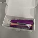 FPOO Flameless Advent Candles with Wooden Candle Holder, Advent Candles Battery Operated 3 Purple and 1 Pink LED candlesticks for Advent Decoration (4 Packs)