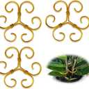 Monstera Plant Support Clips, 3Pcs Heavy Duty Iron Plant Stem Support for Indoor Climbing Plants, Pothos Philodendron, Reusable Rust-Proof Clamps