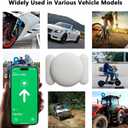 Mini GPS Tracker for Vehicles No Monthly Fee Magnetic GPS Tracker Full USA Coverage Hidden Car Locator Works with Apple Find My(iOS Only) with Magnetic Waterproof Case. (White)