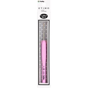 Tulip Needle Company TEL-04E Etimo Rose Steel Crochet Hook-Size 4/1.25mm (Pink)