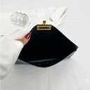 Verdusa Women's Clutch Evening Bags Trendy Envelope Handbags Metallic Purses Formal Wedding