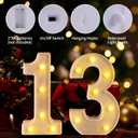 13th Birthday Decorations for Girls Boys,13th Birthday Party Decorations for Centerpieces Table,Light Up Numbers 13 Sign for Party Backdrop Wall Decor for 13 Wedding Anniversary Decoration