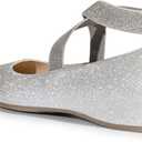 DREAM PAIRS Women's Ballet Flats, Comfortable Slip-On Square Toe Dress Shoes with Elastic Ankle Straps (7.5)