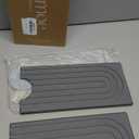 Large Faucet Mat for Kitchen Sink - Stone Drying Mat for Kitchen Counter, Diatomite Fast Drying Stone Sink Tray, Super Absorbent, Stylish Decor and Protector for Bathroom (Dark Grey, 23.6" x 5.5")