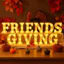 Honoson 13 Pcs Friendsgiving Party Decorations Letter Lights Sign LED Marquee Lights Table Decoration for Friends Themed Party Friendsgiving Decorations Thanksgiving Fall Decor