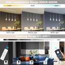 4-Lights Modern Pendant Lights for Kitchen Island LED Dimmable Crystal Glam Ceiling Pendant Lighting Chandelier for Dining Room Hallway Bedroom Silver, 4 Lights Rectangular