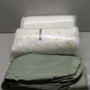 Patio Furniture Cushions Replacement, Outdoor Deep Seat Couch Cushion and Backrest Pillow with Waterproof Removable Cover for Sectional Sofa Set, 25.6 x 25.6 Inch, Sage Green