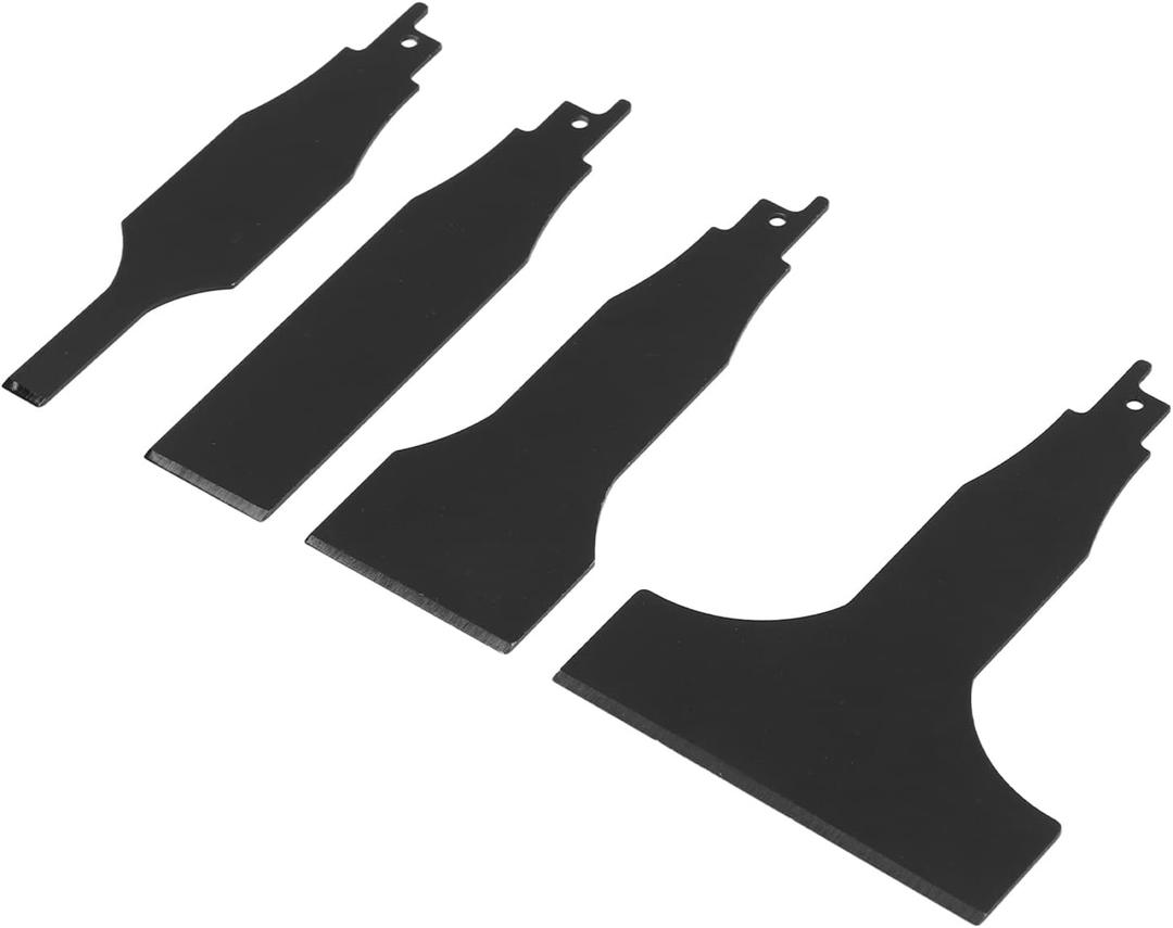 4pcs Scraping Tool Attachment Blades, Reciprocating Saw Scraper Multifunctional High Carbon Steel Tile Cleaning Tools for Reciprocating Saws