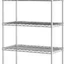Seville Classics 5-Tier Wire Shelving with Wheels, 5-Tier, 30"" W x 14"" D (NEW MODEL), Chrome Plating, Plated Steel