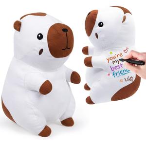 Blank Capybara DIY Toys Make Your Own Stuffed Holiday Plush Gifts Stuffed Teddy Animal for Graduation Birthday Friends Gift(Capybara), 16 inches