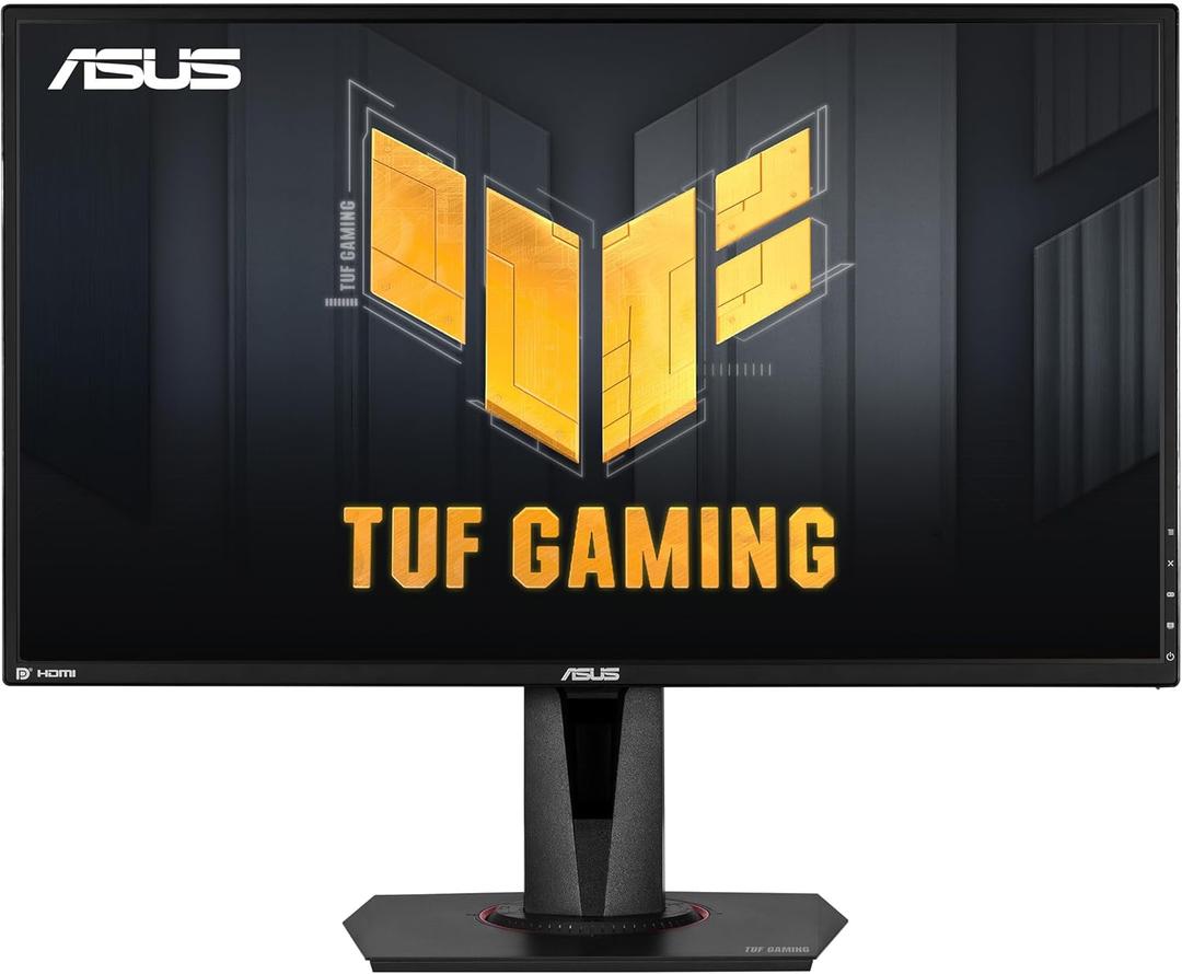 ASUS TUF Gaming 27" 2K HDR Gaming Monitor (VG27AQ) - QHD (2560 x 1440), 165Hz (Supports 144Hz), 1ms, Extreme Low Motion Blur, Speaker, G-SYNC Compatible, VESA Mountable, DisplayPort, HDMI ,Black