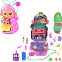 Polly Pocket Dolls & Playset with Pets & 13 Accessories, 2-in-1 Momma Monkey & Baby Wearable Purse & Animal Toy