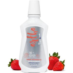 SuperMouth Ortho Mouthwash  Fluoride + Nano-Hydroxyapatite, Vitamins D3 & K2, Prebiotics, Alcohol-Free, Alkaline pH, Protects Teeth with Braces & Aligners, Reduces White Spots, Tasty Flavors