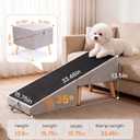 Ottoman Dog Ramp for Couch, 2-in-1 Foldable Dog Stairs for Small Dogs Gray