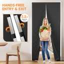Magnetic Thermal Insulated Door Curtain for Winter Fits Door Size 72" x 80", Temporary Thermal Door Cover for Cold with Thickened Cotton, Window Insulation Kit for Sliding Glass Doorways-Black
