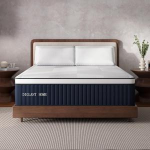 California King Mattress, DIGLANT 14 Inch Euro Top MDI Memory Foam with Pocket Springs Hybrid Mattress, Medium Plush Feel Calking Mattresses for Supportive & Pressure Relief, CertiPUR-US, 72"*84"