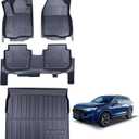 TPE Floor Mats & Cargo Liner for 2023-2026 Honda CRV (Include Hybrid) All-Weather Protection | Full Coverage | Odorless Car Mats & Trunk Tray (Upper Position) Custom Fit Set Accessories - Black