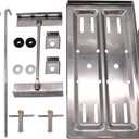 KIPA Universal Stainless Steel Universal Battery Tray Holder Hold Down Kit Street Durable 7 1/2" wide & 13 1/4" long
