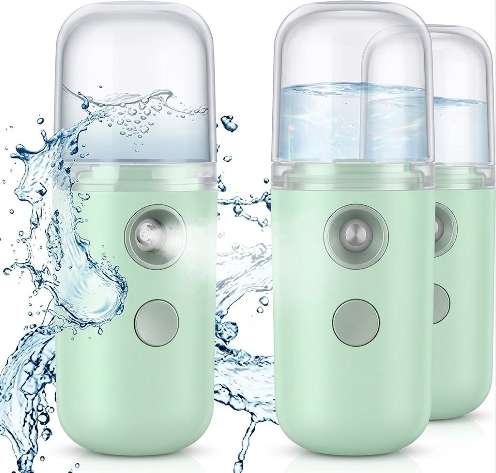  Facial Mister Spray Bottle Handheld Humidifier Portable Face Mister for Eyelash Extensions USB Rechargeable 1 oz Mini Skin Care Machine for Daily Makeup 3 Pack