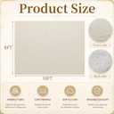 Nuanchu 8x10ft Faux Wool Area Rugs for Living Room, Beige